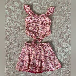🌸 Speechless Kids Floral 2-Piece Skort Set – Size S